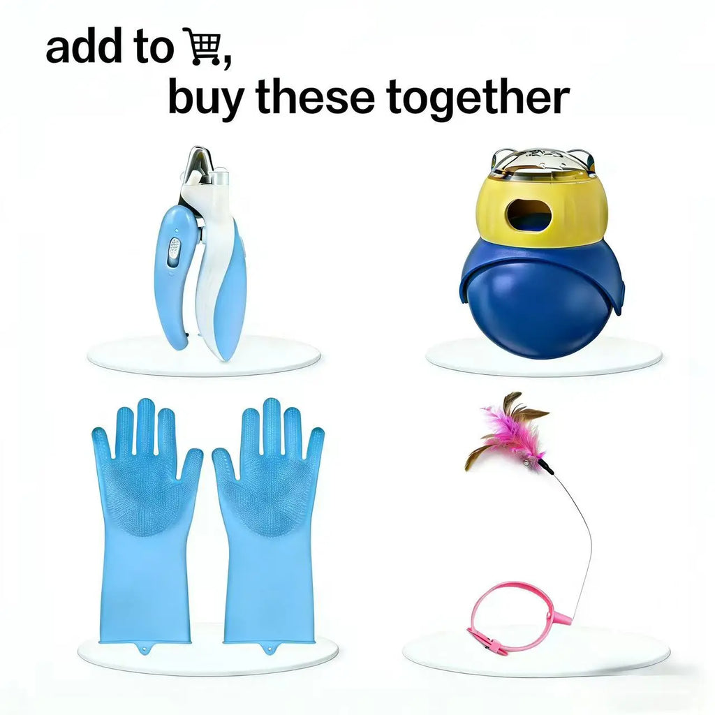 Flapping Interactive Hanging Cat Toy Collar Necklace Feather Teaser Toy Chase Catch Jump Kitten Dog Neck Wand Training Toy Gym Physical Exercise Hunting Skill Durable Adjustable Silicone Collar Pet Play